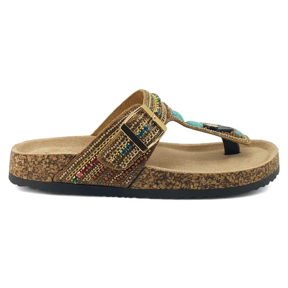 Guja 102 7 25YT Kadın Günlük Terlik Camel - Resim 2