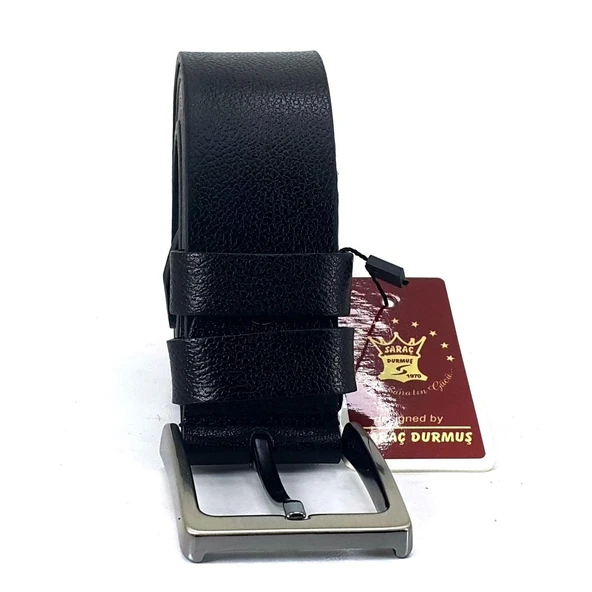 Saraç 1110 24K 4Cm Erkek Büyük Beden Kemer Siyah ürün görseli