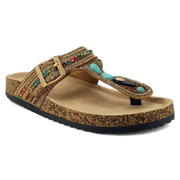 Guja 102 7 25YT Kadın Günlük Terlik Camel ürün görseli 1