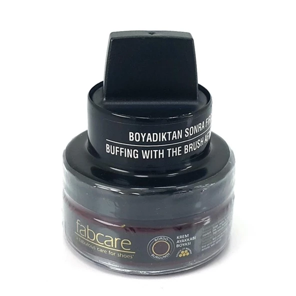 Fabcare Cam Kavanoz Krem Deri Ayakkabı Boyası Bordo - 1