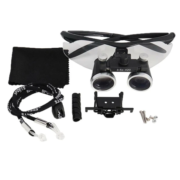 3.5x420mm  Diş Cerrahi Gözlük Lens Büyüteç,taşıma Çantalı - 2