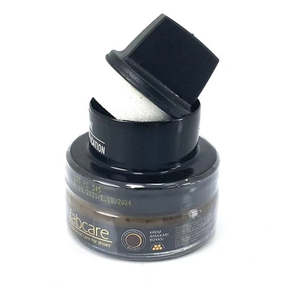 Fabcare Cam Kavanoz Krem Deri Ayakkabı Boyası Kahverengi - Resim 3