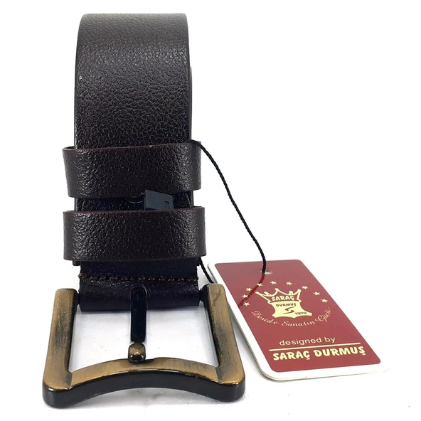 Saraç 1104 24K 4 Cm Erkek Kot Kemer Kahverengi ürün görseli