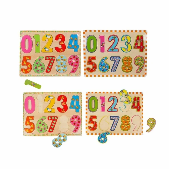 Eğitici Oyuncak  5215 -Wooden Puzzle Numbers 10 Parça - 4