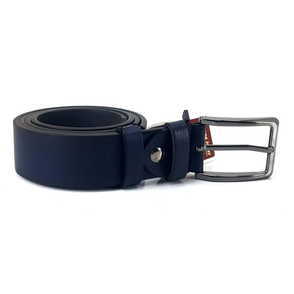 Saraç 1103 24K 3,5 Cm Erkek Kot Kemer Lacivert - Resim 2