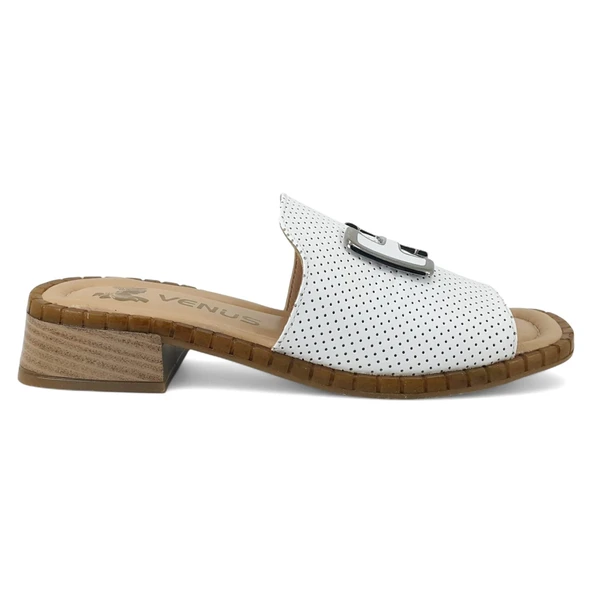 Venüs 2512001 25YT Kadın Günlük Terlik Beyaz - Resim 2