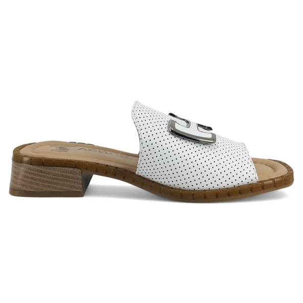 Venüs 2512001 25YT Kadın Günlük Terlik Beyaz - Resim 3