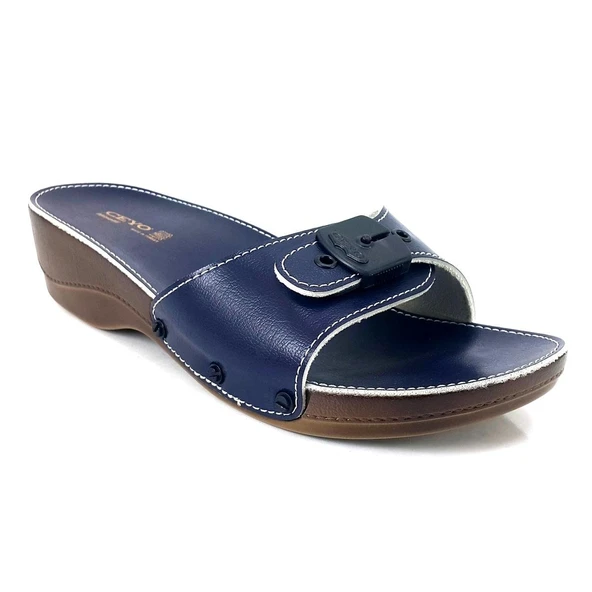 Ceyo Minelli Topuklu Kadın Anatomik Terlik Lacivert ürün görseli 1