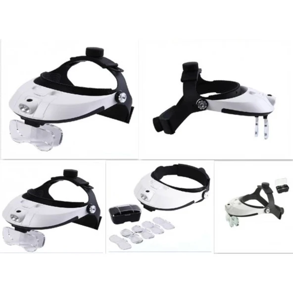 5 Mercekli Çok Fonksiyonlu, Başlık Tip Işıklı Büyüteç 81001h - 5