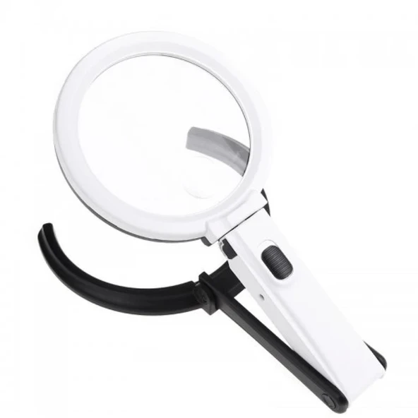 2x5x120mm   10 Ledli  Masaüstü Büyüteç - 7