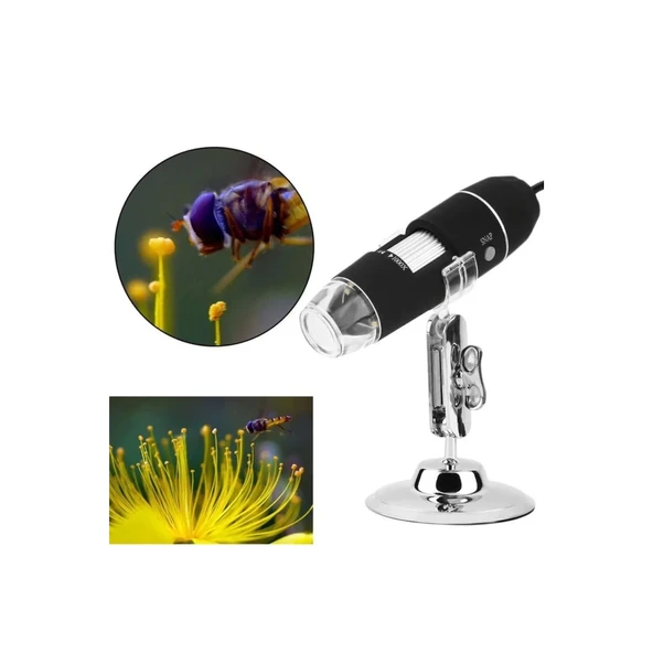1600x Usb Dijital Mikroskop Kamera Endoskop 8led Büyüteç Metal Standı - 3
