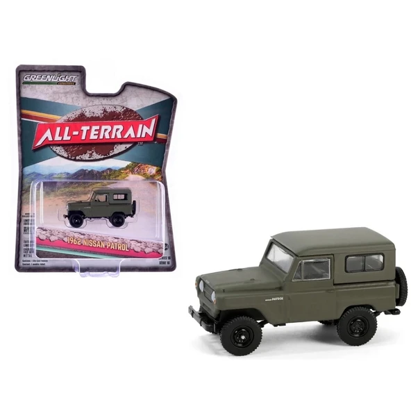 Eğitici Oyuncak  Greenlight 1/64 All-Terrain Series 16- 1962 Patrol Matt Olive Green - Resim 2