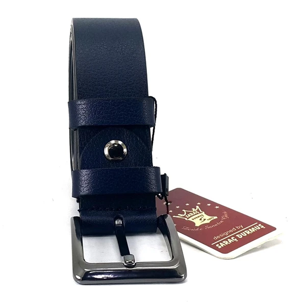 Saraç 1103 24K 3,5 Cm Erkek Kot Kemer Lacivert ürün görseli