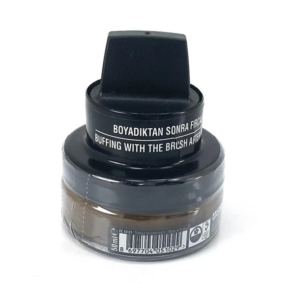 Fabcare Cam Kavanoz Krem Deri Ayakkabı Boyası Kahverengi - Resim 2