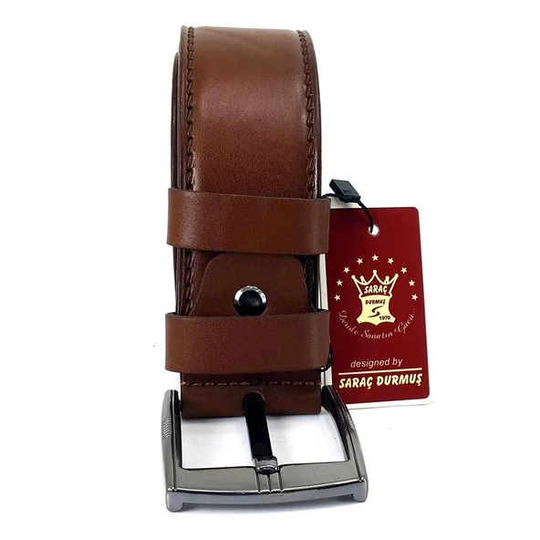 Saraç 1107 23K 4,5 Cm Erkek Kot Kemer Ceviz ürün görseli