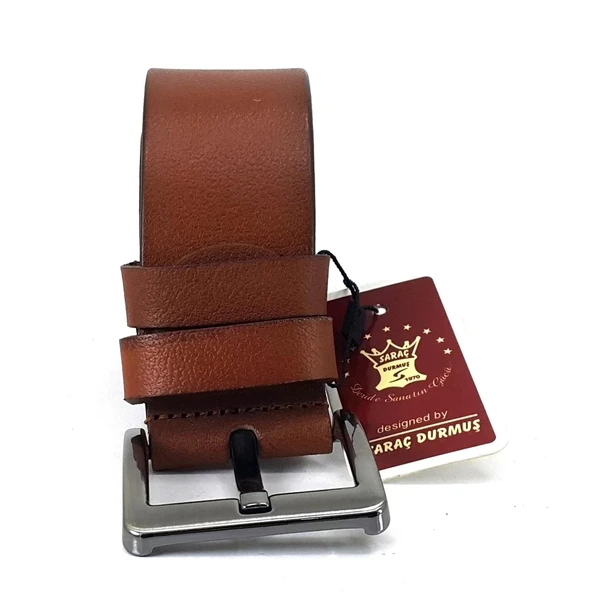 Saraç 1106 24K 4,5 Cm Erkek Kot Kemer Taba ürün görseli