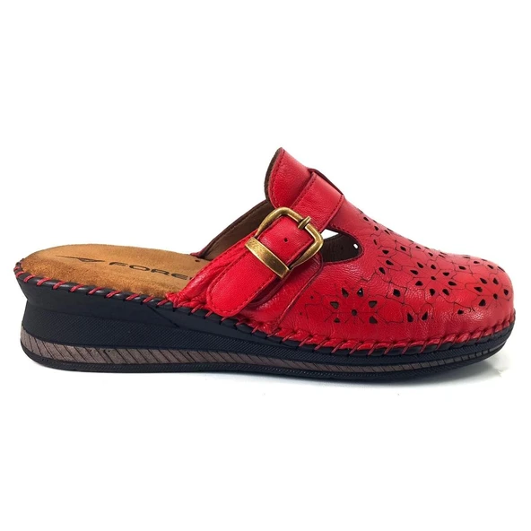 Forelli Cary 25YT Kadın Anatomik Günlük Terlik Kırmızı - Resim 2