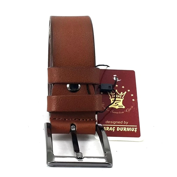 Saraç 1103 24K 3,5 Cm Erkek Kot Kemer Taba ürün görseli