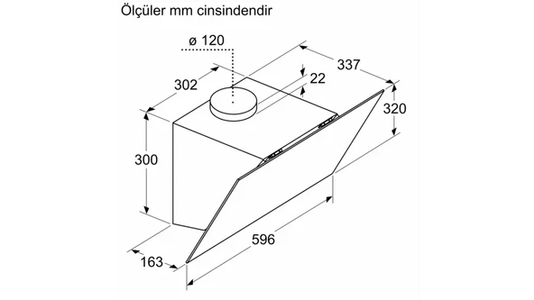 Siemens LC64KPJ60T 60 CM Duvar Tipi Davlumbaz Siyah - Resim 6