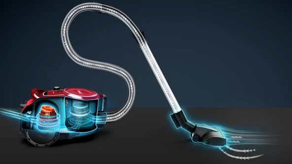 Siemens VSX41A300 IQ500 550 W Toz Torbasız Elektrikli Süpürge Kırmızı - 3