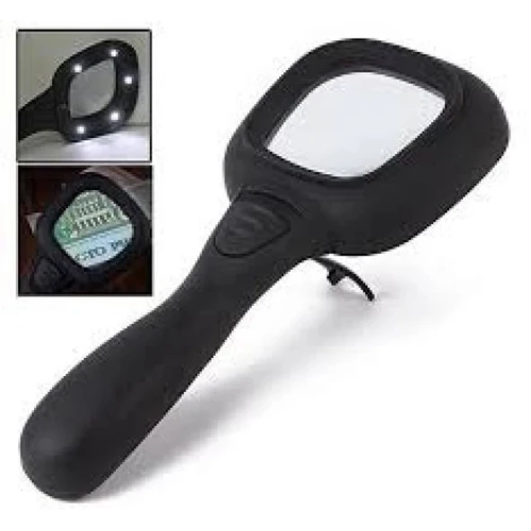 6 Ledli Ve Mor Işıklı Büyüteç 60mm - 7