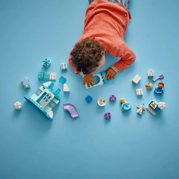 Eğitici Oyuncak 10455 Lego Duplo Anna ve Elsa'nın Karlar Ülkesi Şato Partisi 54 parça +2 yaş - 5