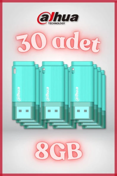 30 Adet 8GB Kapaklı USB Flash Bellek U126 Yeşil - 1