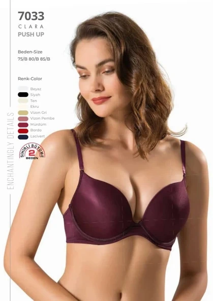 LE JARDİN 7033 2 BEDEN BÜYÜK GÖSTEREN MİCRO KAPLI SİHİRLİ SÜTYEN MÜRDÜM