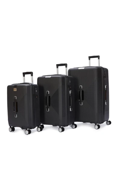 Pierre Cardin Trolley Valiz Siyah Kabin Boy 04PC7080-03-SY - Resim 3