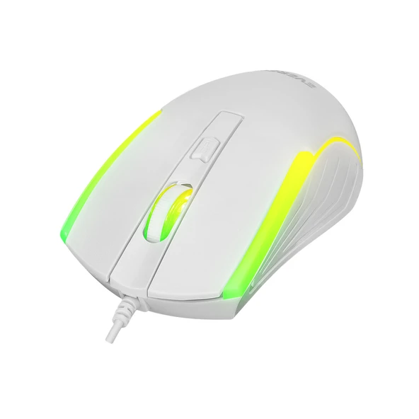 EVEREST KM-198 LUMINAX BEYAZ GÖKKUŞAĞI AYDINLATMALI Q GAMING OYUNCU KLAVYE + MOUSE SET - 7
