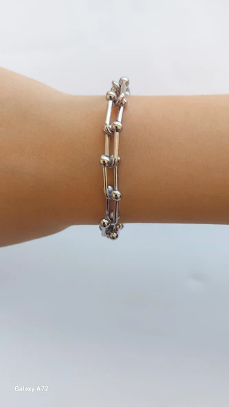 Blanca Tifany Beyaz Altın Kaplama Bileklik - 2