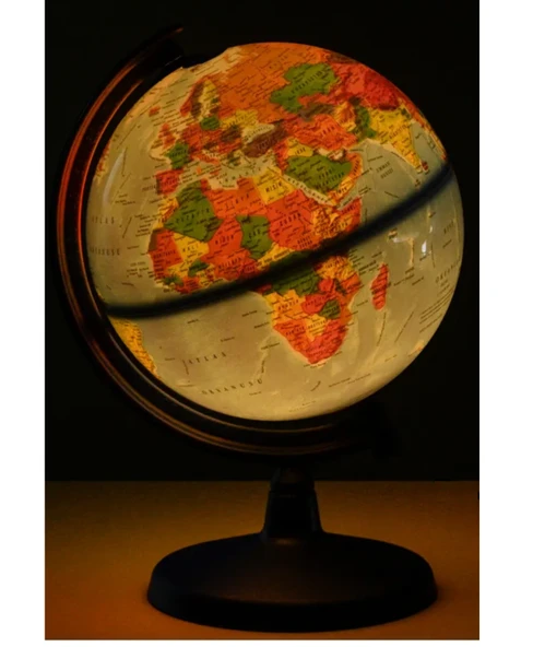 Siyasi Dünya Küresi Kablosuz Led Işıklı En Büyük Boy 30 cm Çaplı Yer Küre Yazılıp Silinebilir