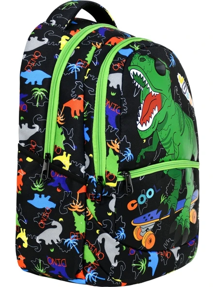 Dinazor Desenli İlkokul Sırt Çantası + Beslenme Çantası (2302) - Resim 4