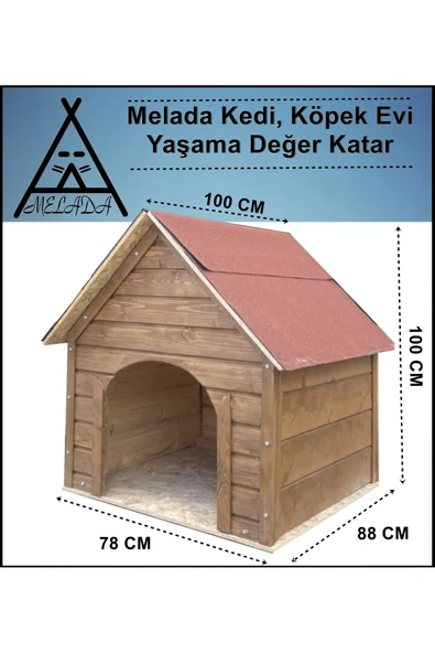 Sevinç Ticaret Ahşap Köpek Kulübesi Dış Mekan Köpek Kulübesi - 5
