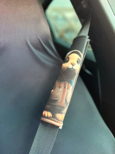 Emniyet Kemer Kılıfı-Konfor Pedi Kedi Temalı ürün görseli 1