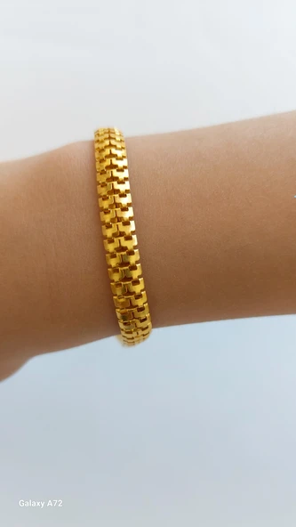 Altın Renk Kadın Altın Kaplama Zirkon Taşlı Kararmaz Kombin Bileklik - 2