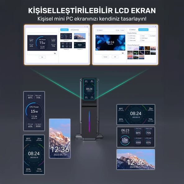 RaXius Momentum ND-I15A002 N150 8GB 512SSD FreeDOS Mini PC - Resim 6