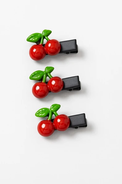 Kirazlı Kız Bebek Toka 3lü - Resim 2