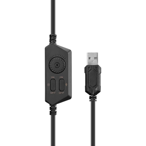 RAMPAGE RMX-G6 HYDRA SİYAH USB RAINBOW AYDINLATMALI GAMING MİKROFONLU KULAKLIK RAMPAGE - 9