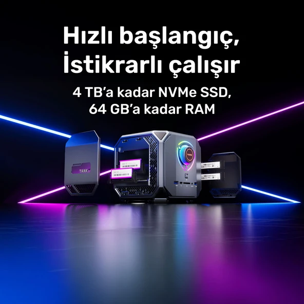 RaXius Vector GT-I129.3080A009 i9-12900H 32GB 1TBSSD+1TBSSD RTX3080 FreeDOS Mini PC - 8