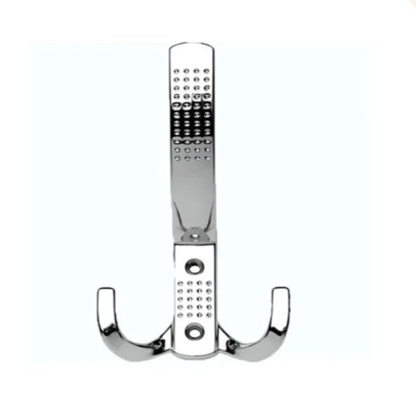 Lüx Noktalı Krom Portmanto 4 Adet - Resim 4