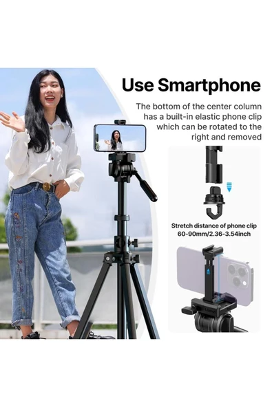 MT-65 Bluetooth Kumandalı Deve Boynu Video Tripod - 5