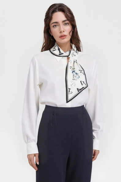 Walkenzo Adalet Temalı Özel Tasarım Kadın Kravat Fular - Resim 2