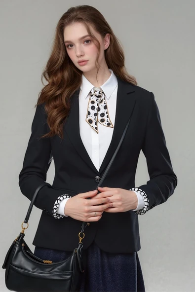 Walkenzo Kozmik Desenli Şık Kadın Çanta Bileklik Saç Çok Amaçlı Kelebek Fular ürün görseli