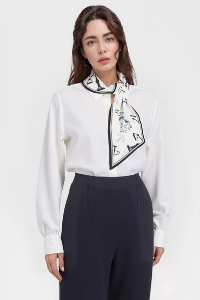 Walkenzo Adalet Temalı Özel Tasarım Kadın Kravat Fular - Resim 2