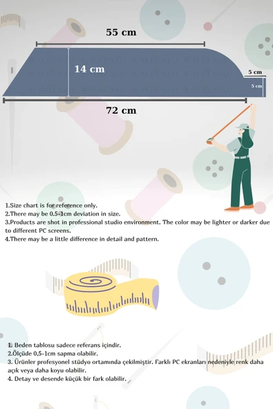 Walkenzo Tüy Desenli Çift Taraflı Kullanıma Uygun Kadın Kravat Fular - Resim 8