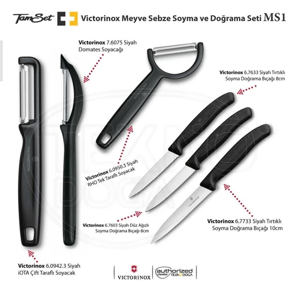 Victorinox Meyve Sebze Soyacak ve Doğrama Bıçağı Seti MS1 ürün görseli 1