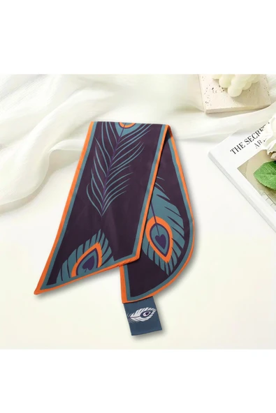 Walkenzo 4823 Tüy Desen Zarif Tasarım Şık Kadın Kravat Fular - Resim 10