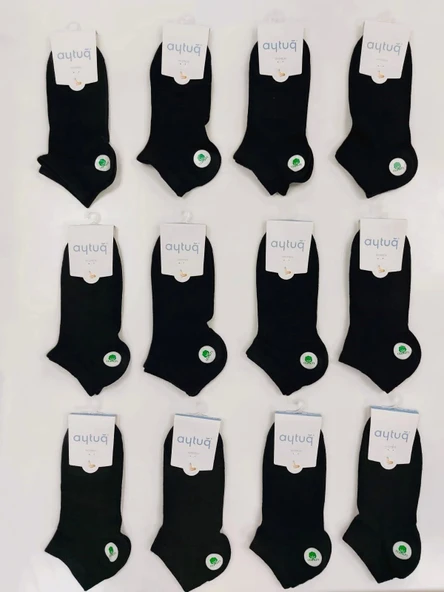 NİVEMESHOME 13101 ERKEK MODAL KISA KONÇ DÜZ SİYAH ÇORAP AYTUĞ - 2