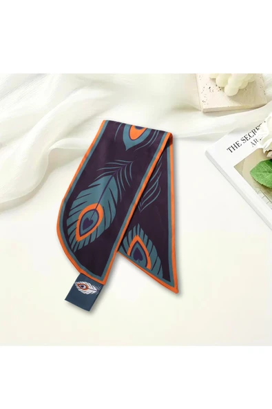 Walkenzo 4823 Tüy Desen Zarif Tasarım Şık Kadın Kravat Fular - Resim 11